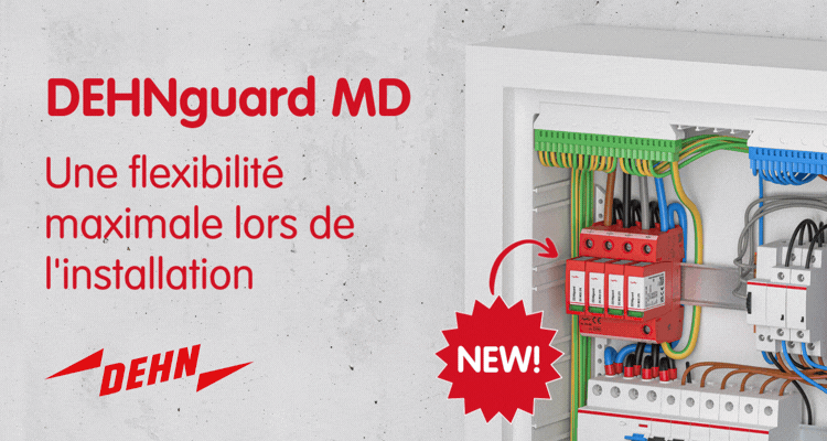 Protection contre les surtensions DEHNguard MD de DEHN pour une installation flexible dans le tableau électrique - Stagobel