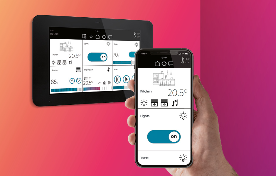 Appli JUNG Smart Vision pour le JUNG smart panel 8