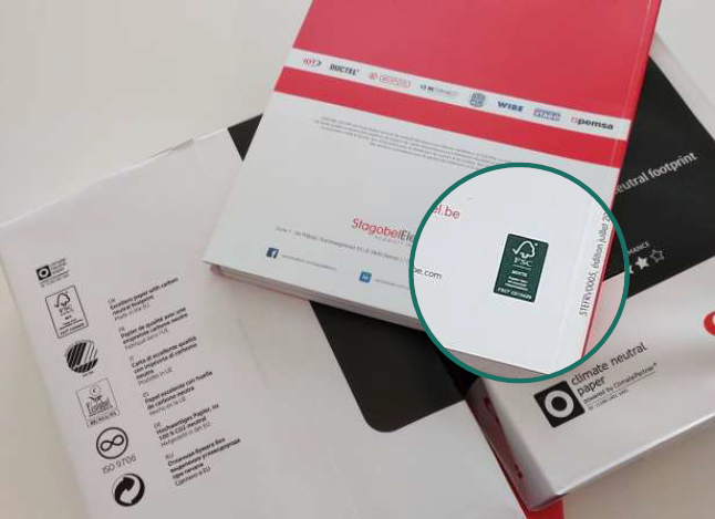 FSC papier Stagobel gebruikt steeds FSC papier