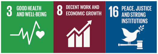 SDG - Goal 3, 8 en 16 SDG - Goal 3, 8 en 16