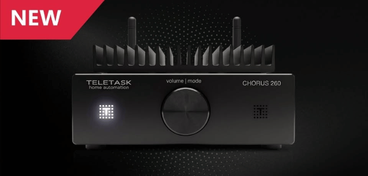 Nouveau streamer audio Hi-Fi compact TELETASK CHORUS 260 avec amplificateur intégré – Stagobel